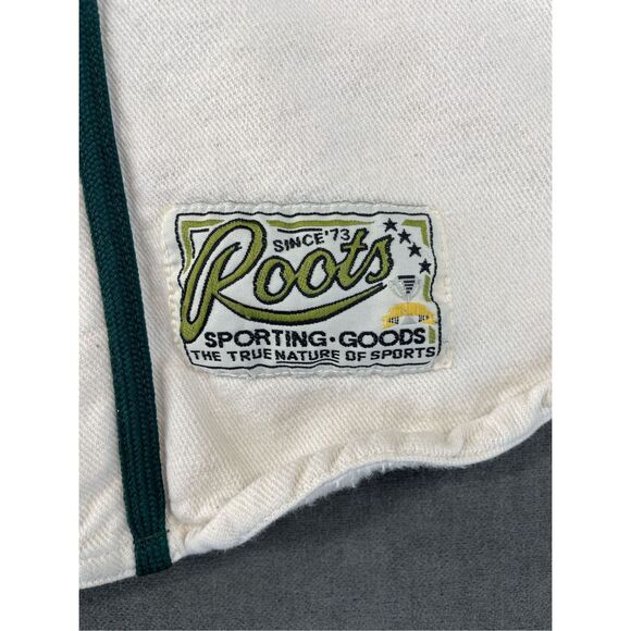 VTG Roots Baseball Jersey Mens S White Vintage Cotton Button Front 80s 90s style - Picture 2 of 11